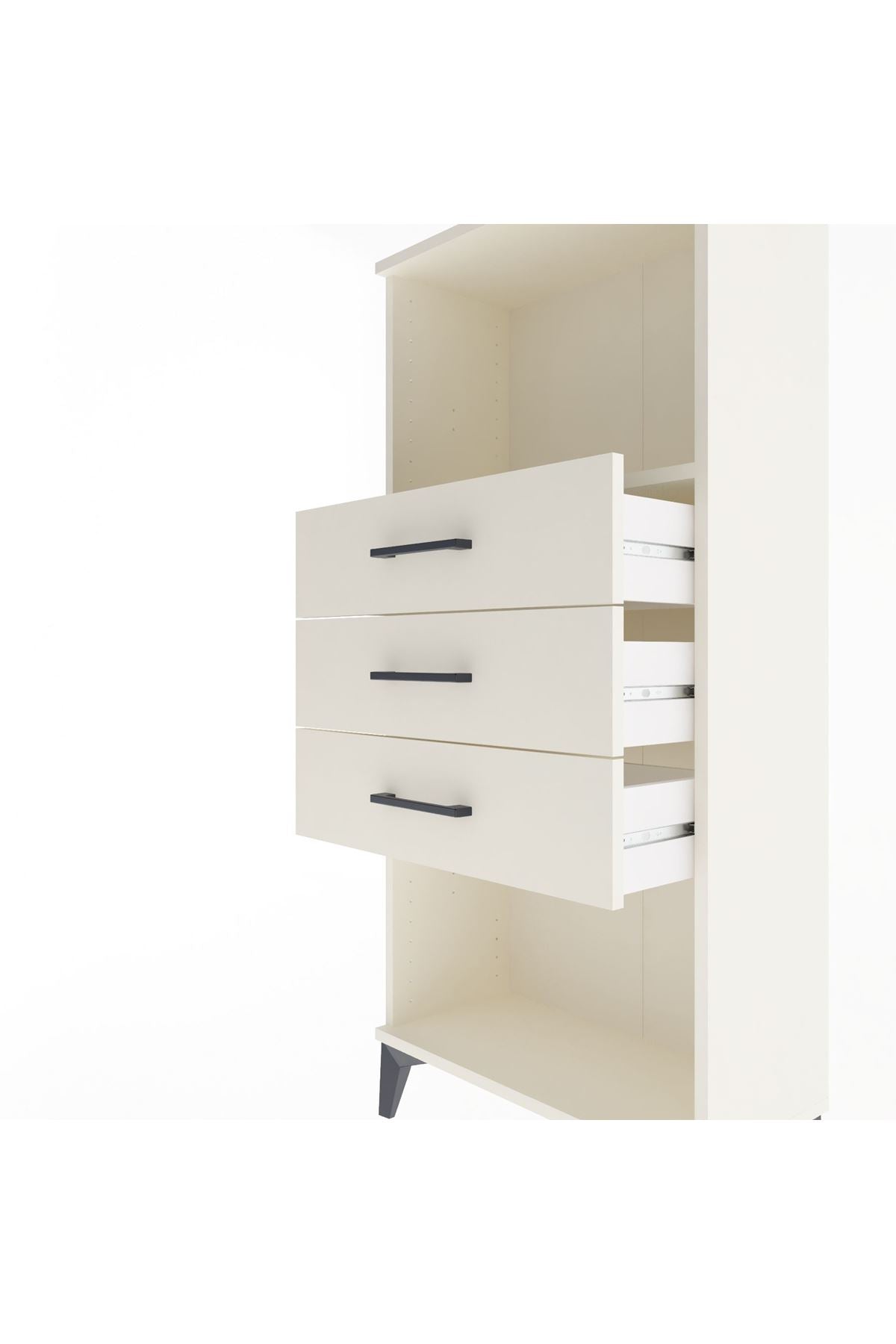 Arges Dolap Tek Raflı 3 Çekmeceli 60x30x134 Aytaşı-Aytaşı