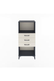 Arges Dolap Tek Raflı 3 Çekmeceli 60x30x134 Antrasit-Aytaşı