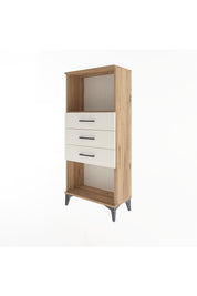 Arges Dolap Tek Raflı 3 Çekmeceli 60x30x134 Çam-Aytaşı