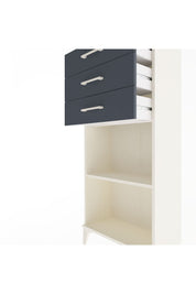 Arges Dolap Tek Raflı 3 Çekmeceli 60x30x134 Aytaşı-Antrasit