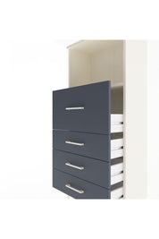 Arges Dolap Tek Raflı 4 Çekmeceli 60x30x134 Aytaşı-Antrasit