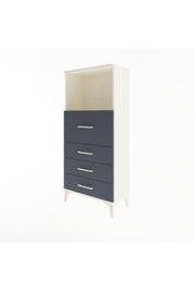 Arges Dolap Tek Raflı 4 Çekmeceli 60x30x134 Aytaşı-Antrasit