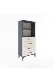 Arges Dolap 2 Raflı 4 Çekmeceli 60x30x134 Antrasit-Aytaşı