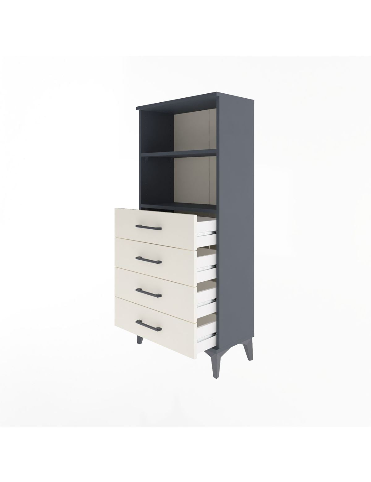 Arges Dolap 2 Raflı 4 Çekmeceli 60x30x134 - S17M053V4A