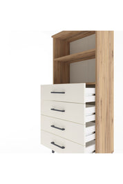 Arges Dolap 2 Raflı 4 Çekmeceli 60x30x134 Çam-Aytaşı