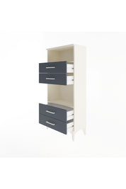 Arges Dolap 2 Raflı 4 Çekmeceli 60x30x134 Aytaşı-Antrasit