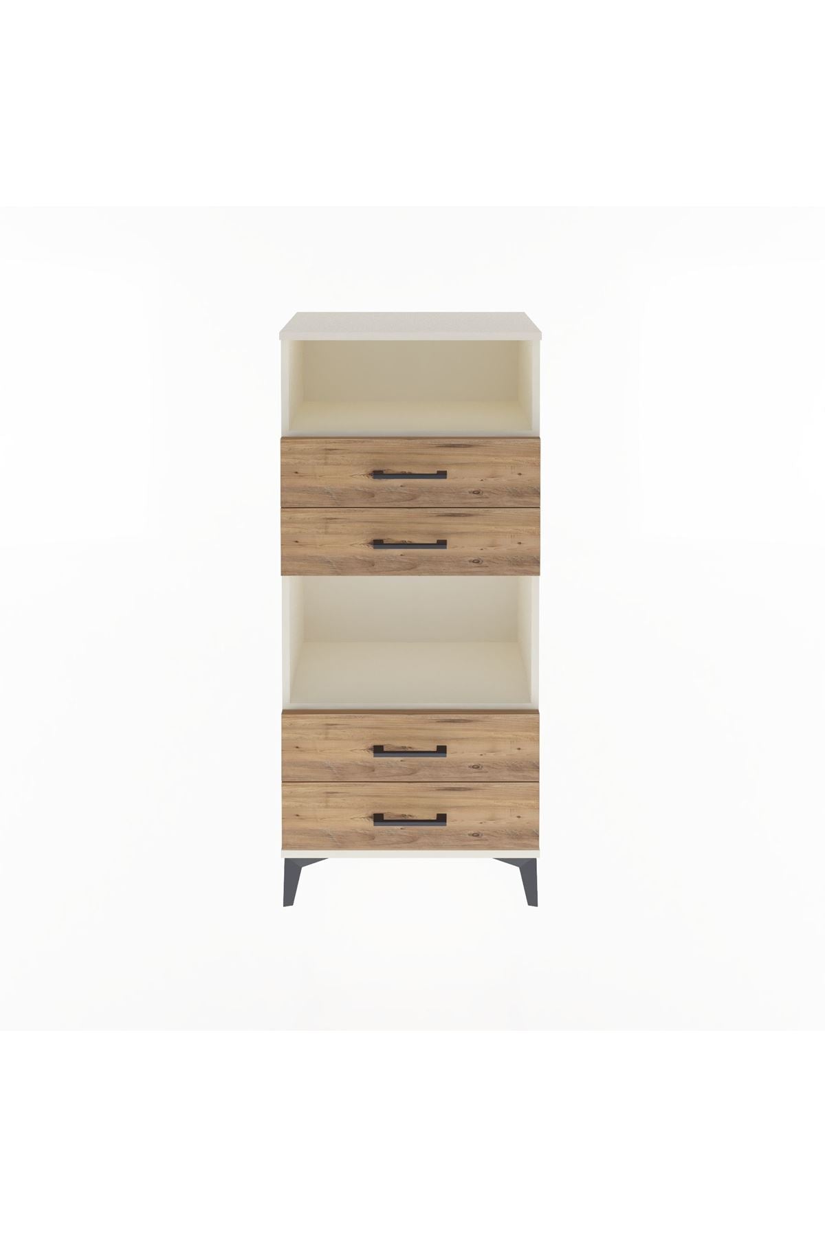 Arges Dolap 2 Raflı 4 Çekmeceli 60x30x134 Aytaşı-Çam