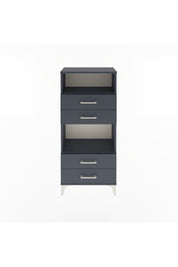 Arges Dolap 2 Raflı 4 Çekmeceli 60x30x134 Antrasit-Antrasit