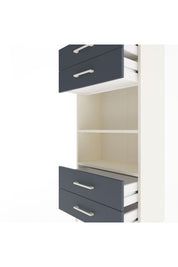 Arges Dolap 2 Raflı 4 Çekmeceli 60x30x134 Aytaşı-Antrasit