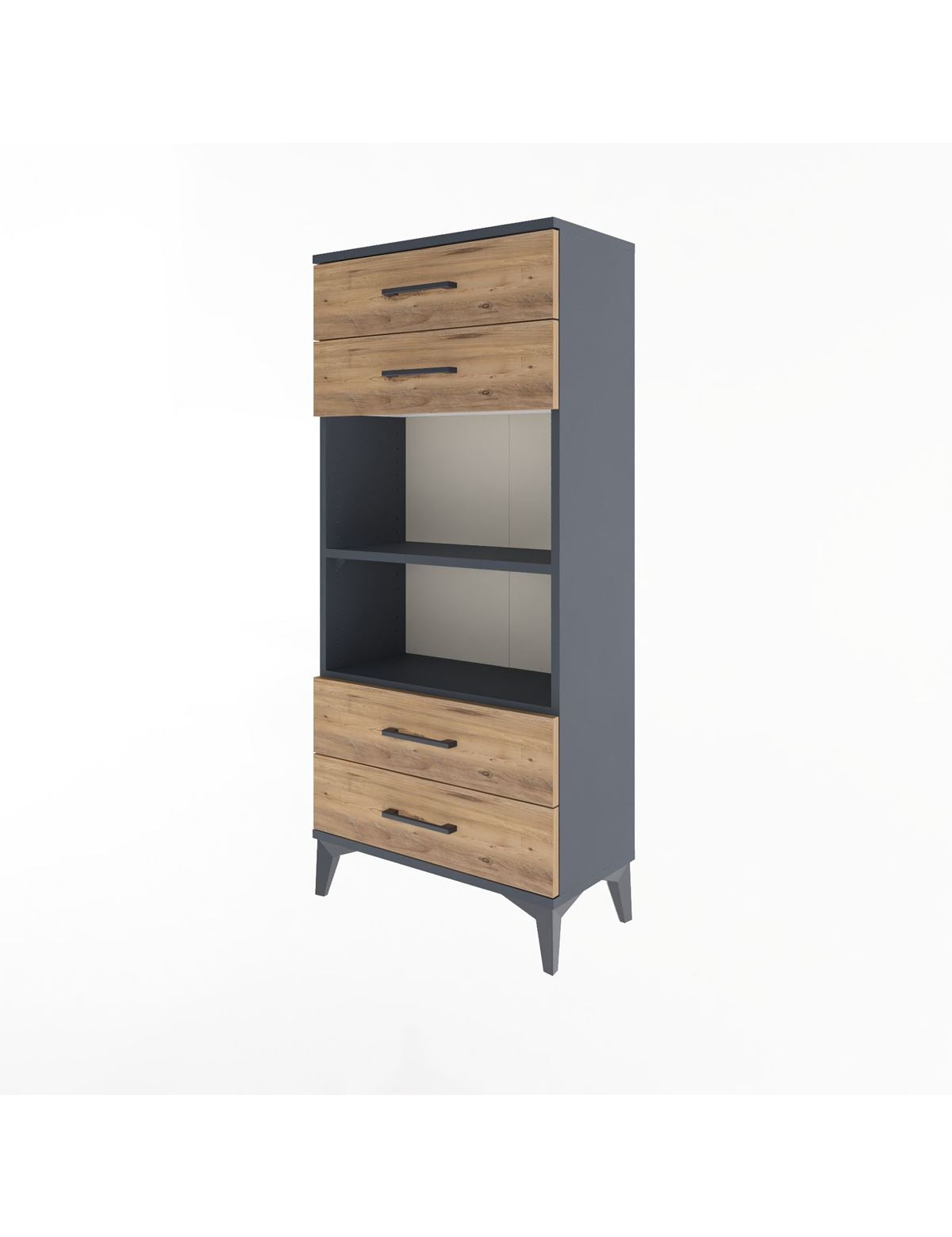 Arges Dolap 2 Raflı 4 Çekmeceli 60x30x134 - S17M055V6A