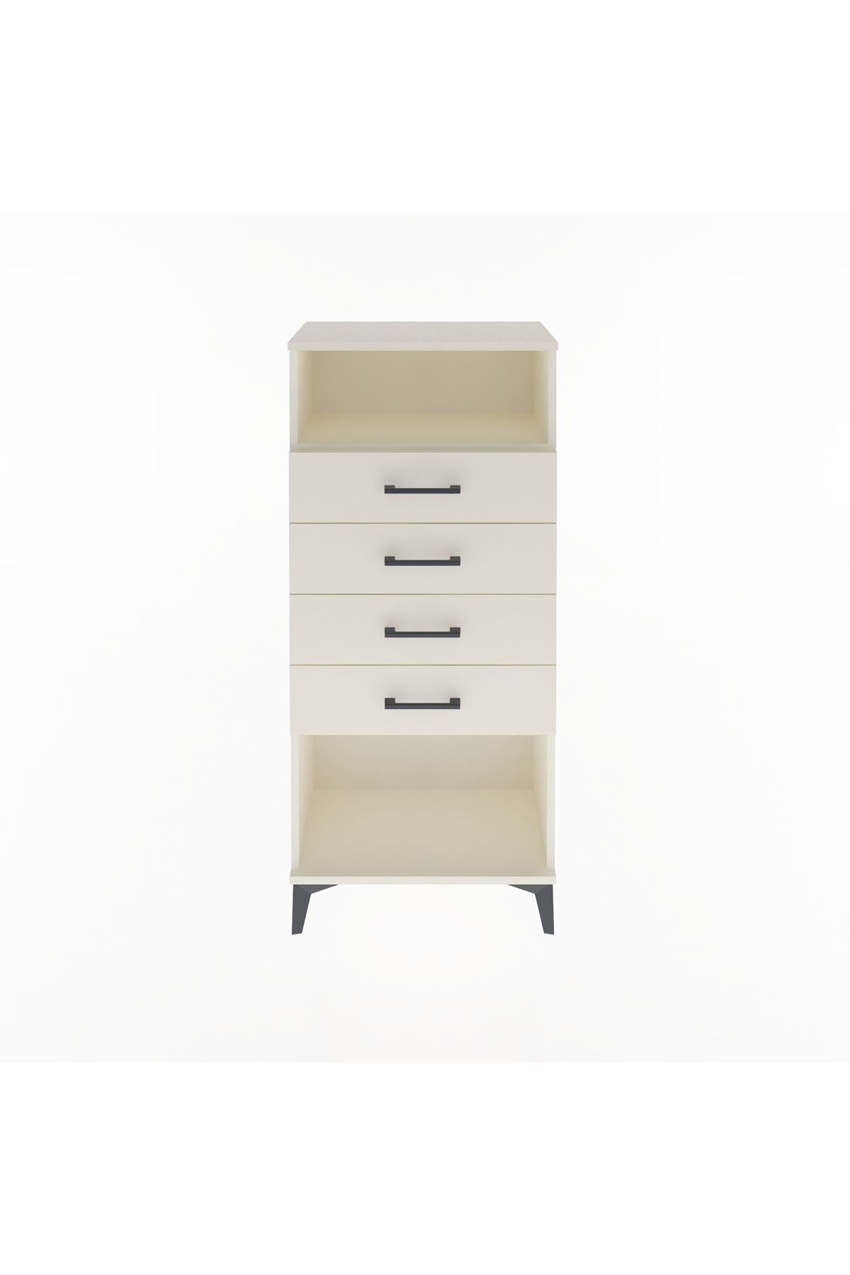 Arges Dolap Tek Raflı 4 Çekmeceli 60x30x134 Aytaşı-Aytaşı