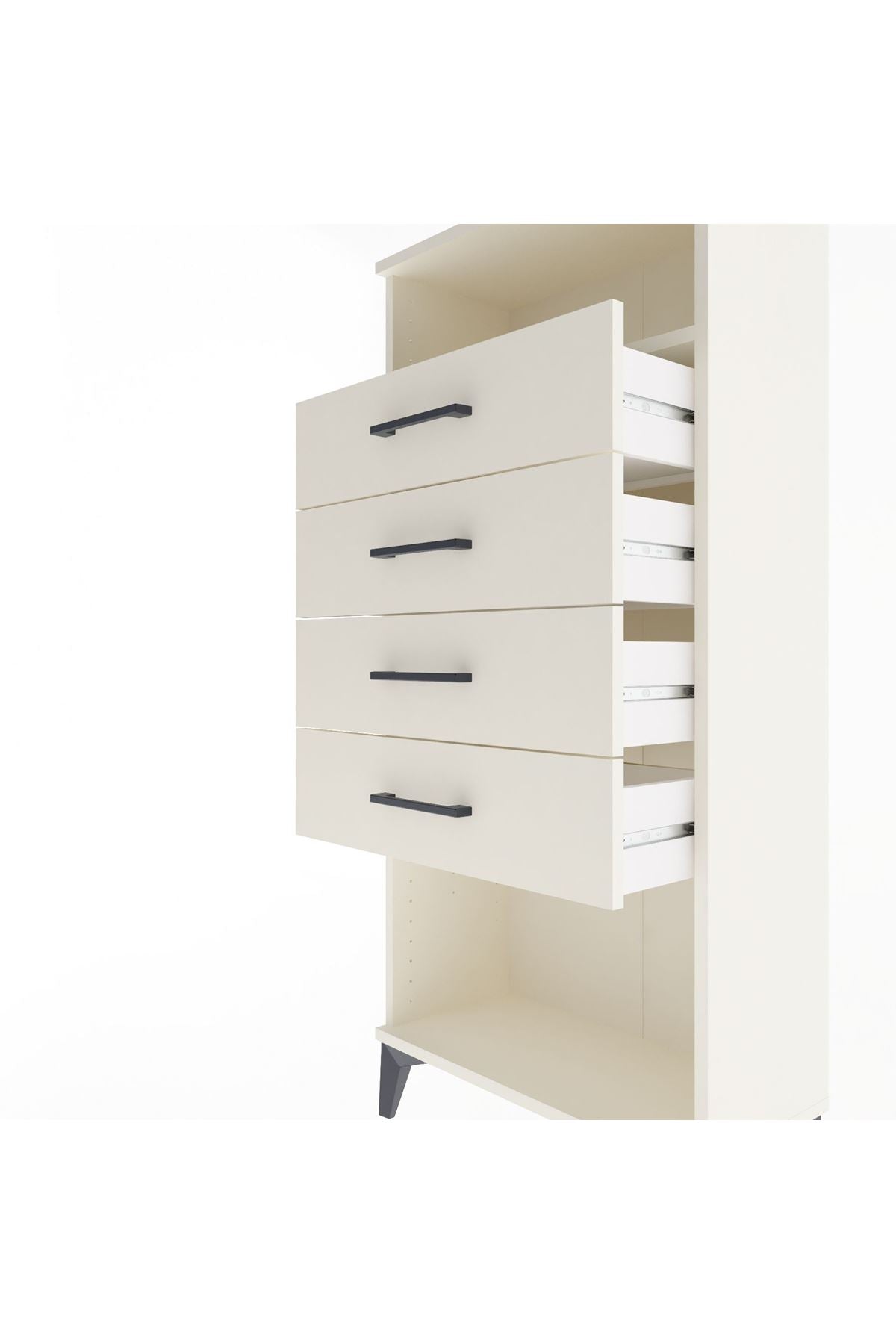 Arges Dolap Tek Raflı 4 Çekmeceli 60x30x134 Aytaşı-Aytaşı