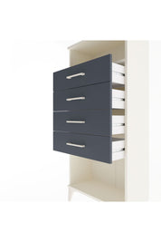 Arges Dolap Tek Raflı 4 Çekmeceli 60x30x134 Aytaşı-Antrasit