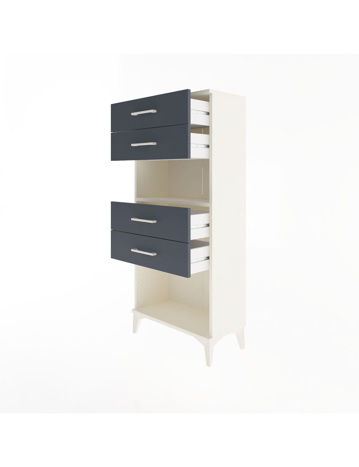 Arges Dolap Tek Raflı 4 Çekmeceli 60x30x134 - S17M057V2A