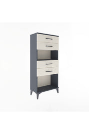 Arges Dolap Tek Raflı 4 Çekmeceli 60x30x134 Antrasit-Aytaşı