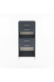 Arges Dolap Tek Raflı 4 Çekmeceli 60x30x134 Antrasit-Antrasit