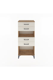 Arges Dolap Tek Raflı 4 Çekmeceli 60x30x134 Çam-Aytaşı