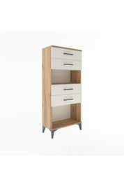 Arges Dolap Tek Raflı 4 Çekmeceli 60x30x134 Çam-Aytaşı