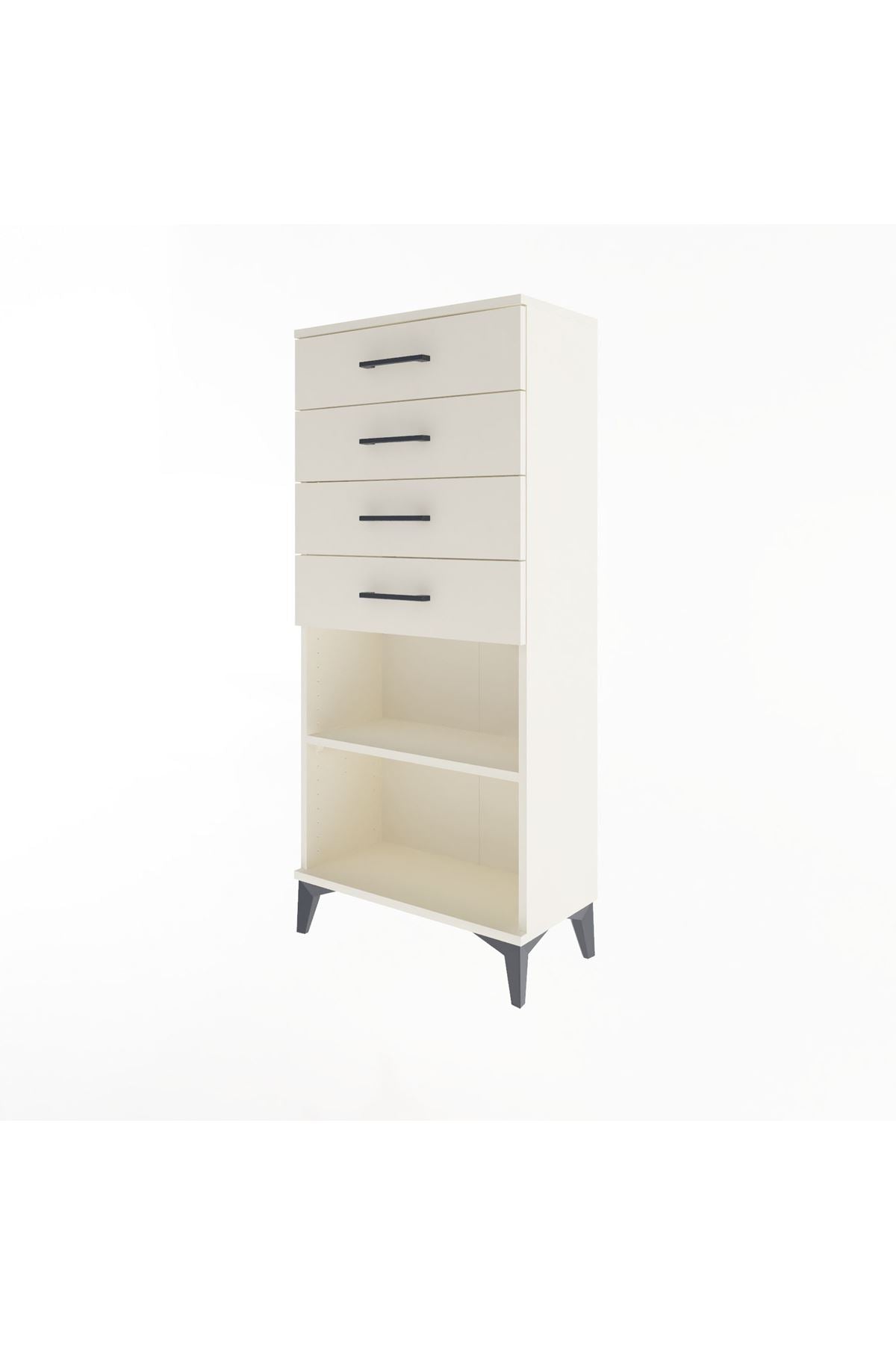 Arges Dolap Tek Raflı 4 Çekmeceli 60x30x134 Aytaşı-Aytaşı