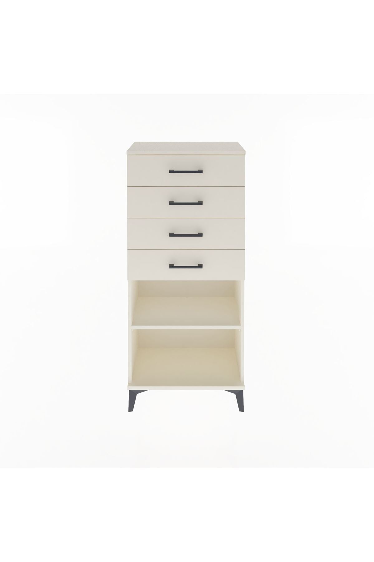 Arges Dolap Tek Raflı 4 Çekmeceli 60x30x134 Aytaşı-Aytaşı