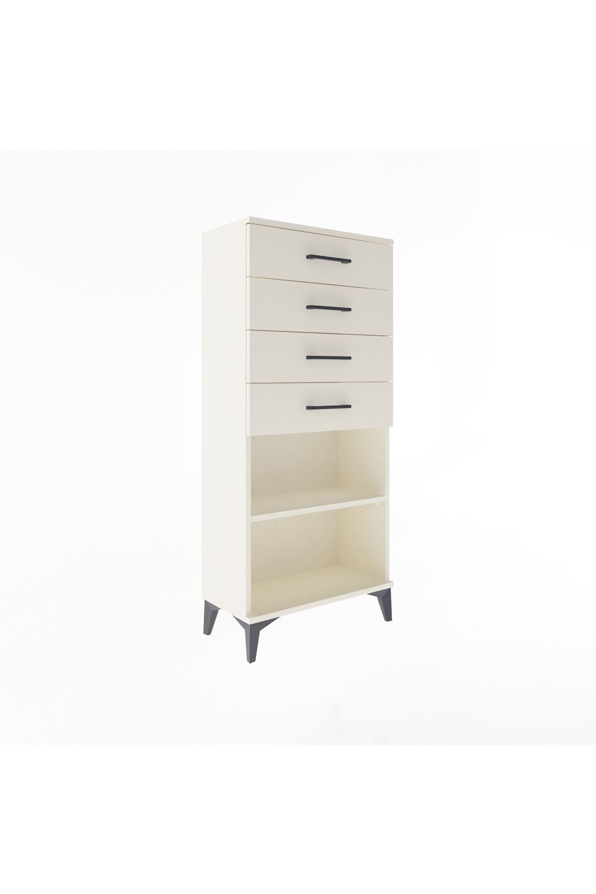 Arges Dolap Tek Raflı 4 Çekmeceli 60x30x134 Aytaşı-Aytaşı