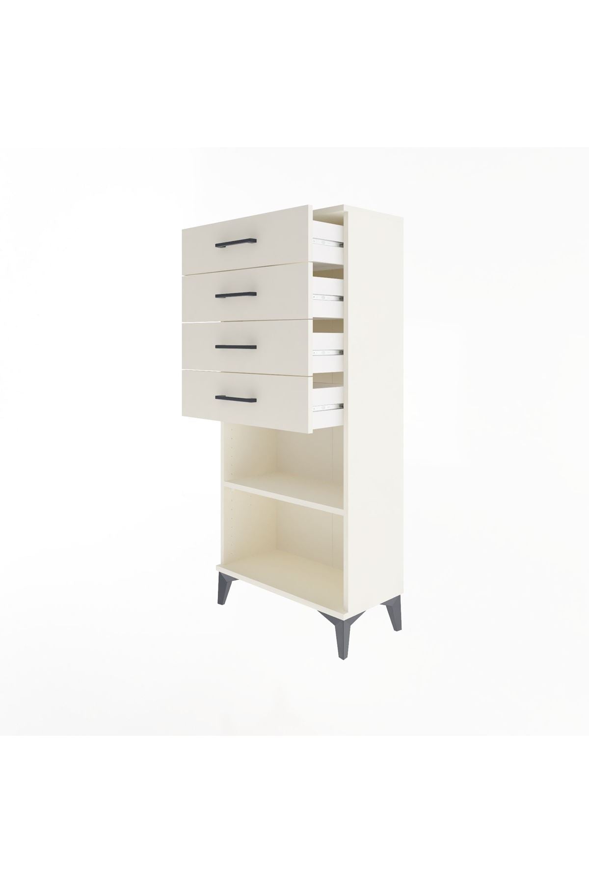 Arges Dolap Tek Raflı 4 Çekmeceli 60x30x134 Aytaşı-Aytaşı