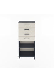 Arges Dolap Tek Raflı 4 Çekmeceli 60x30x134 Antrasit-Aytaşı