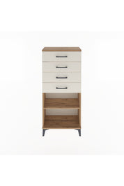 Arges Dolap Tek Raflı 4 Çekmeceli 60x30x134 Çam-Aytaşı
