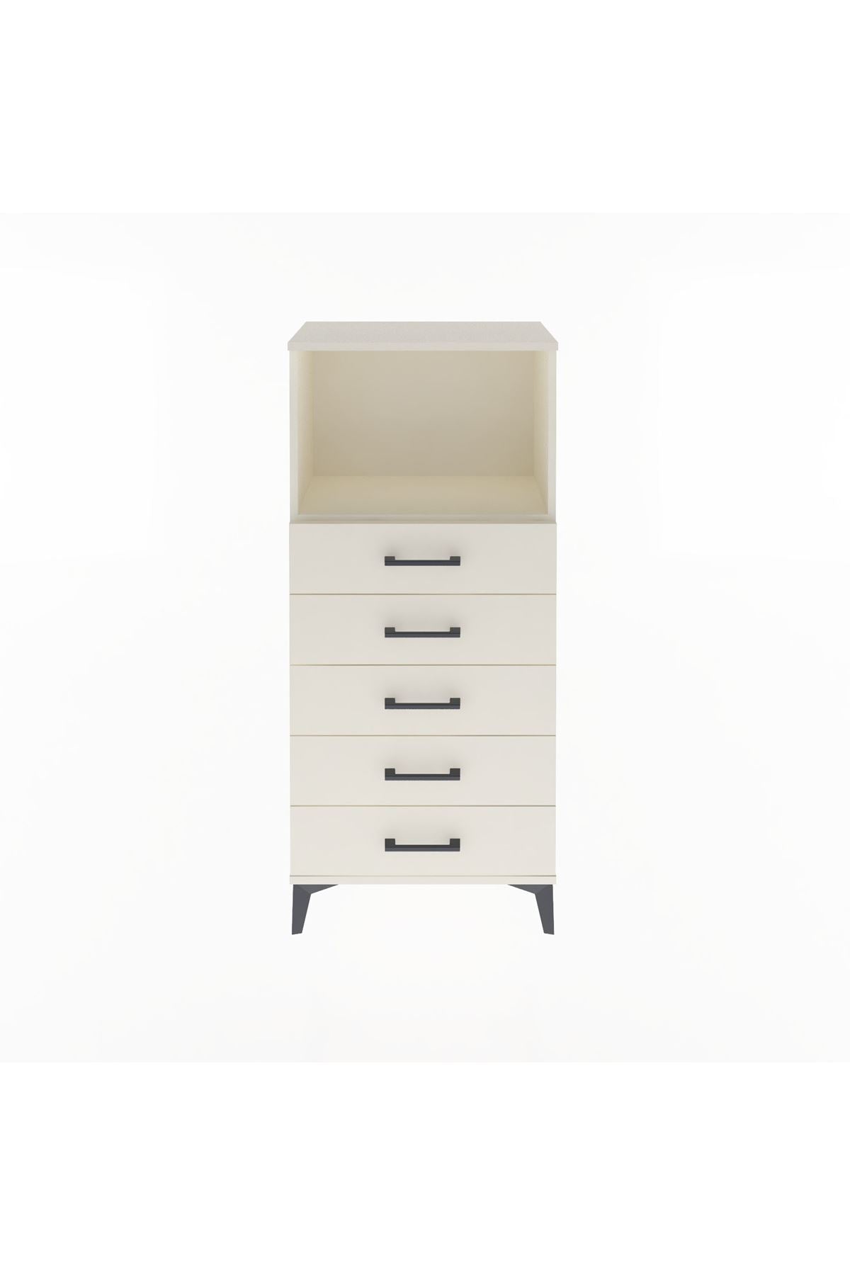 Arges Dolap Tek Raflı 5 Çekmeceli 60x30x134 Aytaşı-Aytaşı