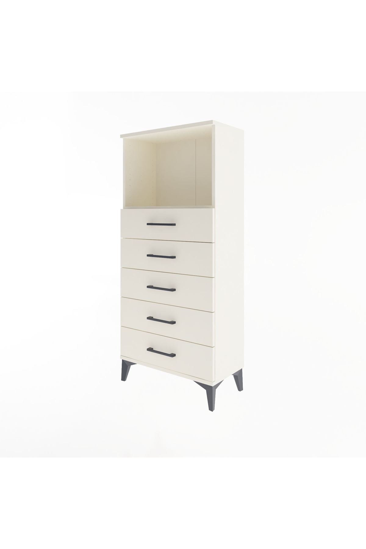 Arges Dolap Tek Raflı 5 Çekmeceli 60x30x134 Aytaşı-Aytaşı