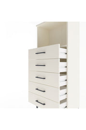 Arges Dolap Tek Raflı 5 Çekmeceli 60x30x134 Aytaşı-Aytaşı