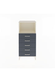 Arges Dolap Tek Raflı 5 Çekmeceli 60x30x134 Aytaşı-Antrasit