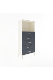 Arges Dolap Tek Raflı 5 Çekmeceli 60x30x134 Aytaşı-Antrasit