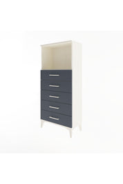 Arges Dolap Tek Raflı 5 Çekmeceli 60x30x134 Aytaşı-Antrasit