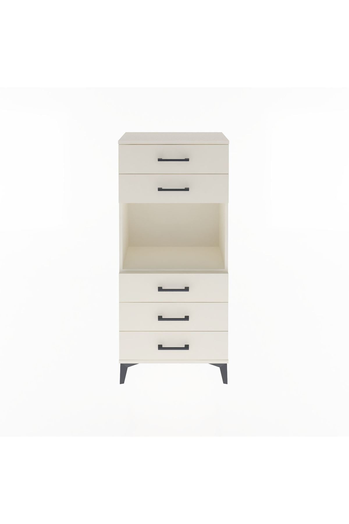 Arges Dolap Tek Raflı 5 Çekmeceli 60x30x134 Aytaşı-Aytaşı