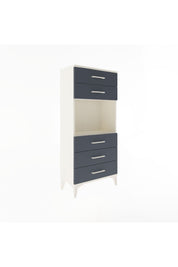 Arges Dolap Tek Raflı 5 Çekmeceli 60x30x134 Aytaşı-Antrasit