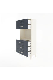 Arges Dolap Tek Raflı 5 Çekmeceli 60x30x134 Aytaşı-Antrasit