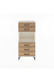 Arges Dolap Tek Raflı 5 Çekmeceli 60x30x134 Aytaşı-Çam