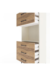 Arges Dolap Tek Raflı 5 Çekmeceli 60x30x134 Aytaşı-Çam