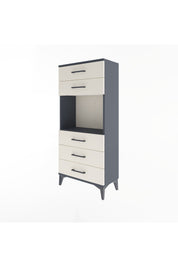 Arges Dolap Tek Raflı 5 Çekmeceli 60x30x134 Antrasit-Aytaşı