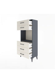 Arges Dolap Tek Raflı 5 Çekmeceli 60x30x134 Antrasit-Aytaşı