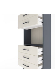 Arges Dolap Tek Raflı 5 Çekmeceli 60x30x134 Antrasit-Aytaşı