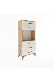 Arges Dolap Tek Raflı 5 Çekmeceli 60x30x134 Çam-Aytaşı