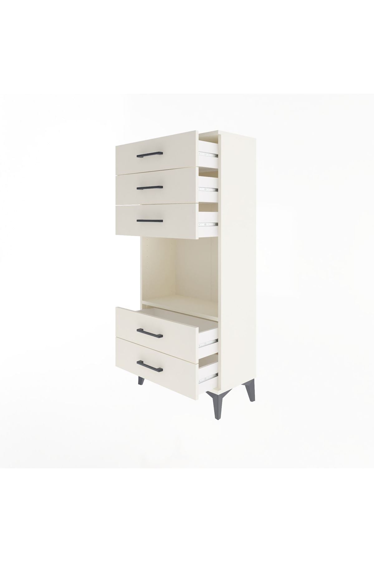 Arges Dolap Tek Raflı 5 Çekmeceli 60x30x134 Aytaşı-Aytaşı