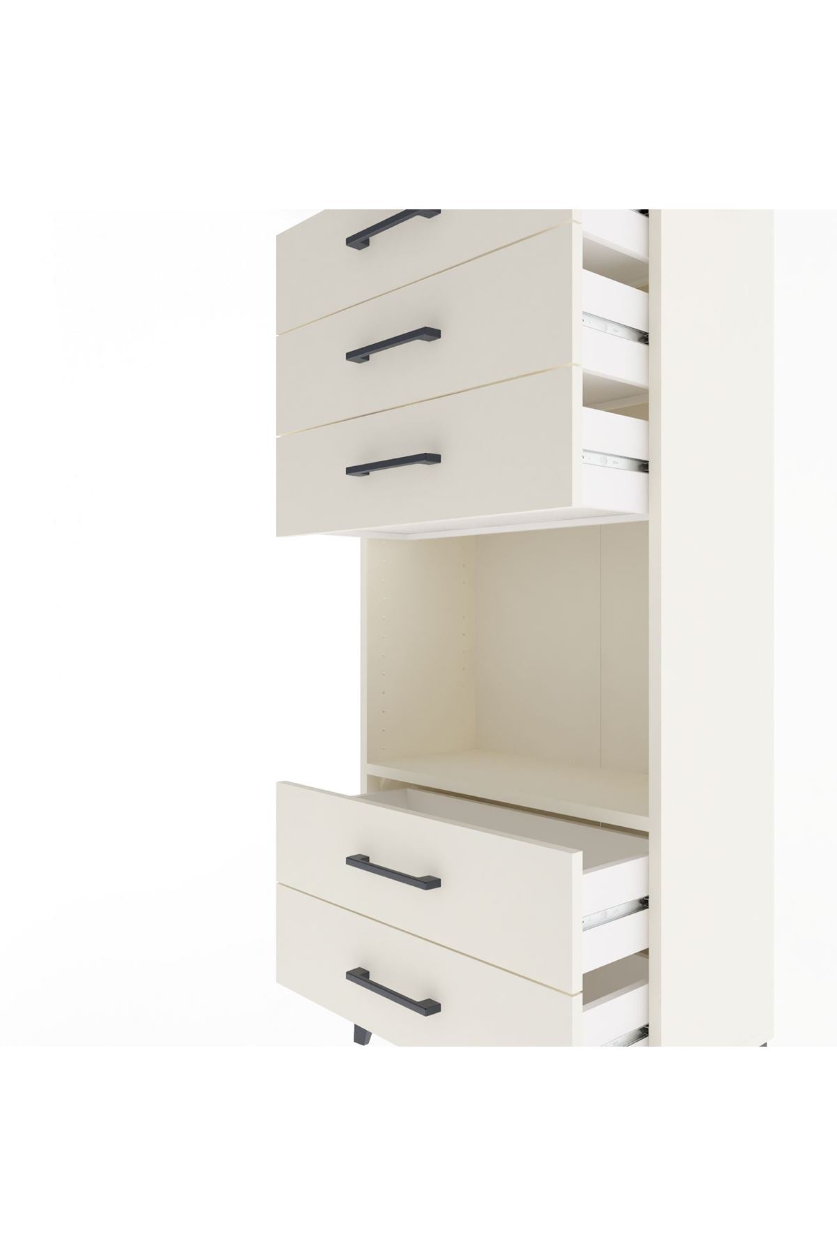 Arges Dolap Tek Raflı 5 Çekmeceli 60x30x134 Aytaşı-Aytaşı