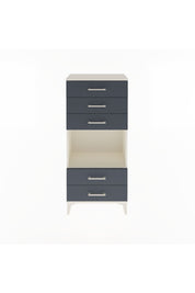 Arges Dolap Tek Raflı 5 Çekmeceli 60x30x134 Aytaşı-Antrasit