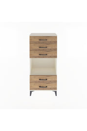 Arges Dolap Tek Raflı 5 Çekmeceli 60x30x134 Aytaşı-Çam
