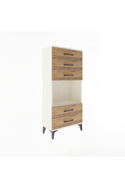 Arges Dolap Tek Raflı 5 Çekmeceli 60x30x134 Aytaşı-Çam