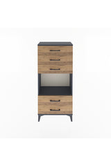 Arges Dolap Tek Raflı 5 Çekmeceli 60x30x134