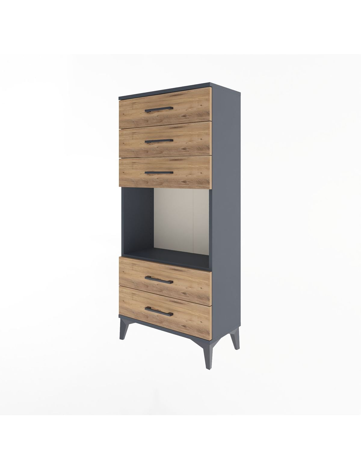 Arges Dolap Tek Raflı 5 Çekmeceli 60x30x134 - S17M061V6A